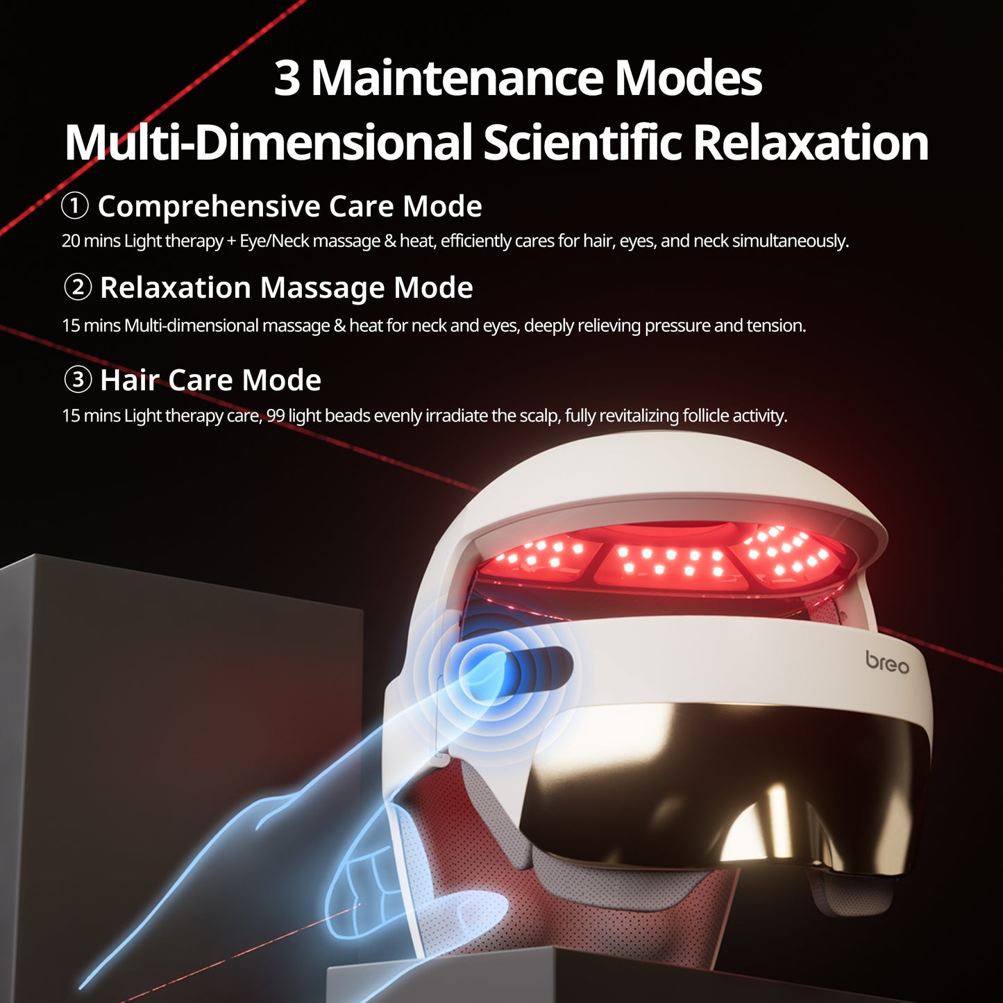 Breo - Hair 3 Head Massager